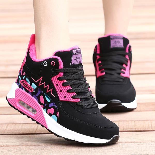 women's shoes 2019 winter new women increased walking shoes lace-up shoe girls walking sneakers women outdoor sports sneak, Black
women's shoes 2019 winter new women increased walking shoes lace-up shoe girls walking sneakers women outdoor sports sneak, Black