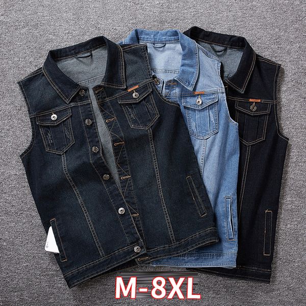 men casual denim vests men's sleeveless cowboy coats male vintage retro vests man short waistcoat plus size 8xl 7xl 6xl black, Black;white
men casual denim vests men's sleeveless cowboy coats male vintage retro vests man short waistcoat plus size 8xl 7xl 6xl black, Black;white