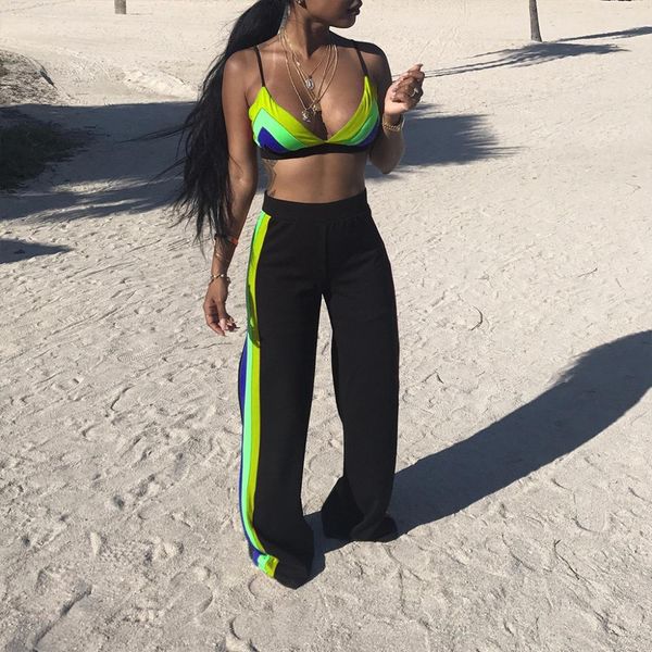 regular side striped tracksuit women outwear casual tracksuit sleeveless tank +wide leg pants women 's sets female convention, Gray
regular side striped tracksuit women outwear casual tracksuit sleeveless tank +wide leg pants women 's sets female convention, Gray
