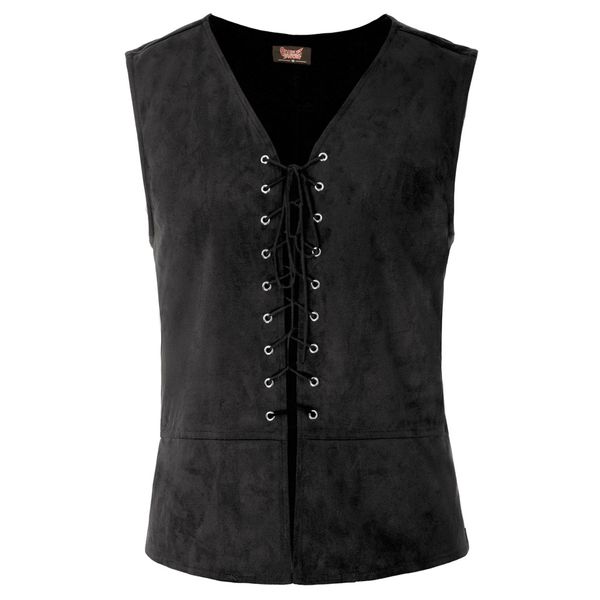 new slim vest men's stylish sleeveless v-neck lace-up front renaissance costume vest smart casual classic black, Black;white
new slim vest men's stylish sleeveless v-neck lace-up front renaissance costume vest smart casual classic black, Black;white