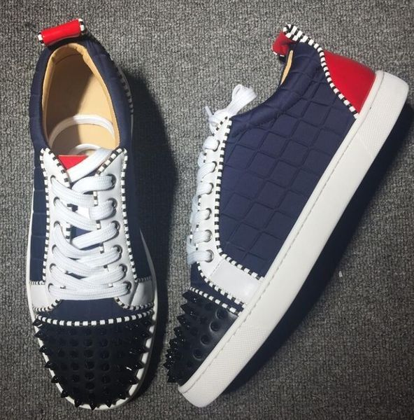 2019 low cut suede spiked toe casual flats red bottom shoes for men and women party designer sneakers famous brand, Black;red
2019 low cut suede spiked toe casual flats red bottom shoes for men and women party designer sneakers famous brand, Black;red