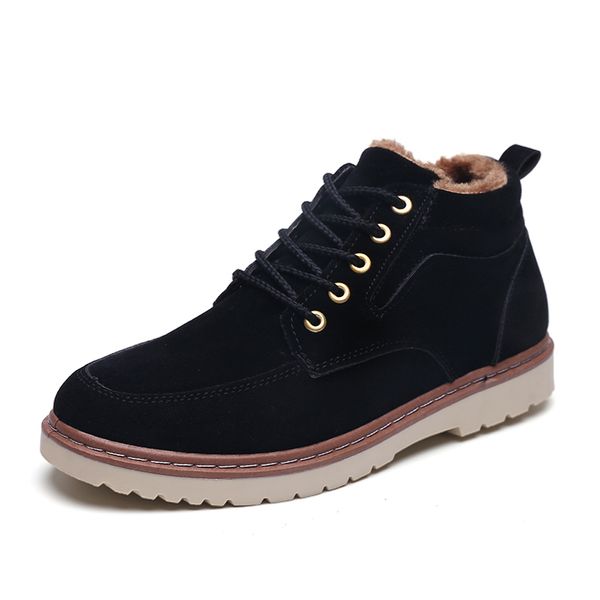 martin boots men suede leather with plush men's winter boots keep warm lace-up round toe sewing man ankle boots shoes, Black
martin boots men suede leather with plush men's winter boots keep warm lace-up round toe sewing man ankle boots shoes, Black