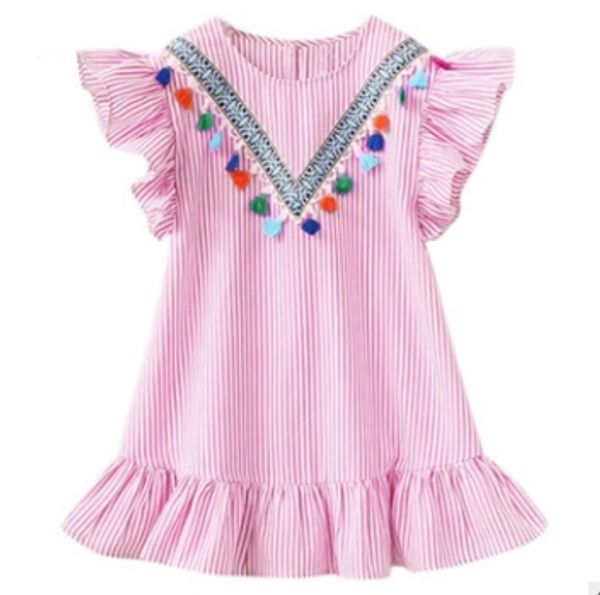 baby girls dresses striped princess dress tassel collars kids dresses ruffled sleeve baby clothes summer kids clothing blue pink lqp-yw3158, Red;yellow
baby girls dresses striped princess dress tassel collars kids dresses ruffled sleeve baby clothes summer kids clothing blue pink lqp-yw3158, Red;yellow
