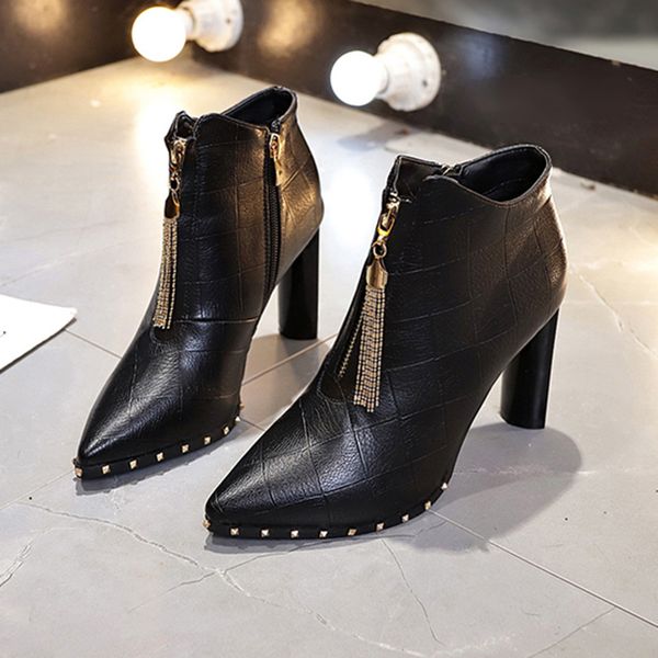boots women women's ladies fashion pointed toe zipper short ankle boots high heels shoes zapatos de mujer, Black
boots women women's ladies fashion pointed toe zipper short ankle boots high heels shoes zapatos de mujer, Black