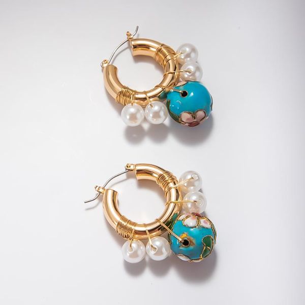 hoop & huggie gold vintage earring cloisonné beaded authentic acrylic pearl hand made wrapped jewelry accessories for women girl, Golden;silver
hoop & huggie gold vintage earring cloisonné beaded authentic acrylic pearl hand made wrapped jewelry accessories for women girl, Golden;silver