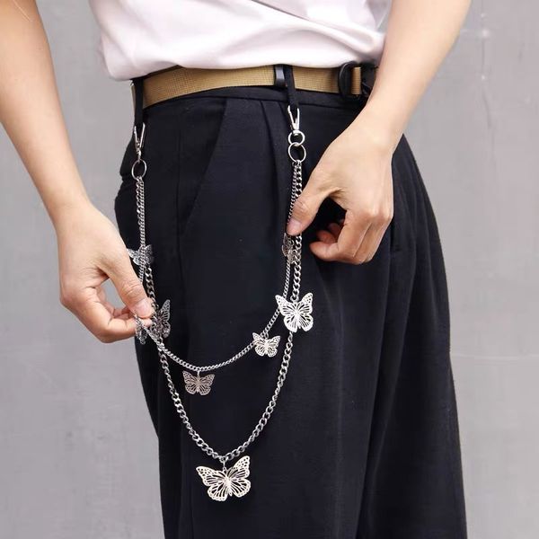 butterfly waist chain long metal keychain rock pants chain hipster pant jean key wallet belt ring clip women's hiphop jewelry, Silver
butterfly waist chain long metal keychain rock pants chain hipster pant jean key wallet belt ring clip women's hiphop jewelry, Silver