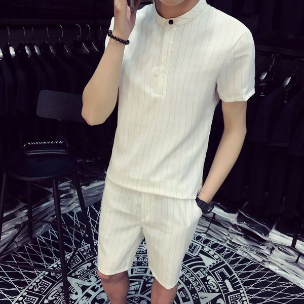 2019 summer 2pce men set stripe shirt fashion tracksuit men shirt+shorts costume homme casual holiday beach set vetement homme, Gray
2019 summer 2pce men set stripe shirt fashion tracksuit men shirt+shorts costume homme casual holiday beach set vetement homme, Gray