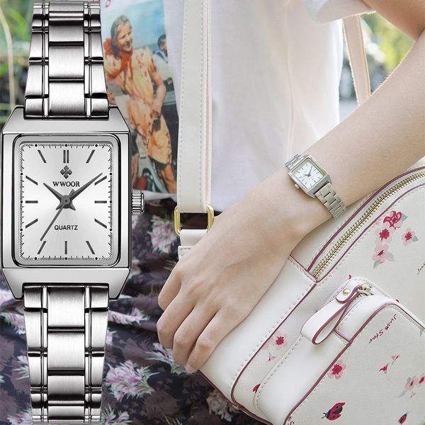 wwoor 2019 new fashion brand watch women japan quartz rectangle wrist watch gifts for women fashion simple clock, Slivery;brown
wwoor 2019 new fashion brand watch women japan quartz rectangle wrist watch gifts for women fashion simple clock, Slivery;brown