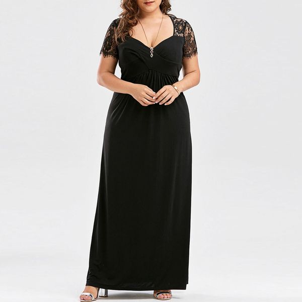 plus size 5xl summer maxi dress women lace v neck long sleeve party dress short clubware vintage dresses vestidos, Black;gray
plus size 5xl summer maxi dress women lace v neck long sleeve party dress short clubware vintage dresses vestidos, Black;gray