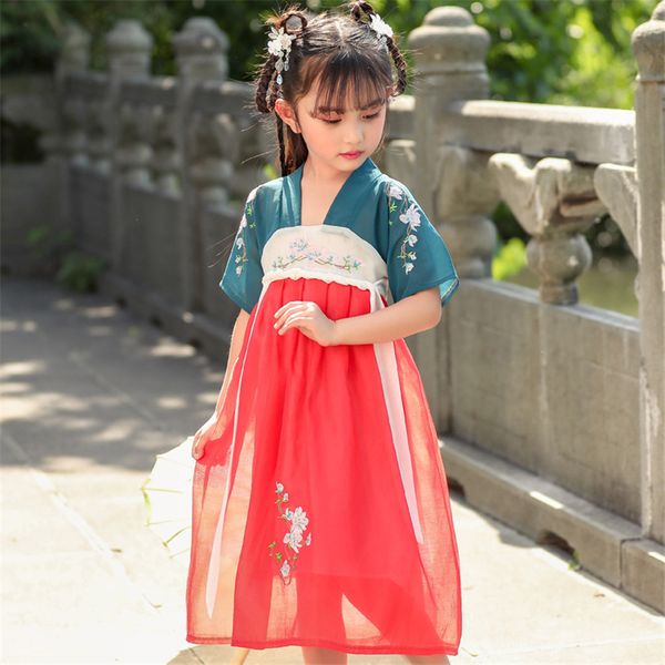 new girls hanfu fairy dress traditional chinese clothing dance ancient costume festival outfit retro folk performance dresses, Black;red
new girls hanfu fairy dress traditional chinese clothing dance ancient costume festival outfit retro folk performance dresses, Black;red