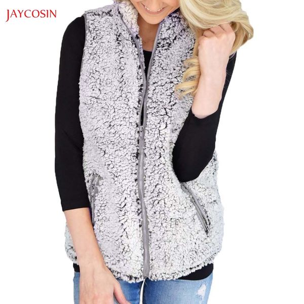 jaycosin clothes girls winter warm vest lady casual faux fur zipper up sherpa fashion jacket women coat outwear chaqueta mujer, Black;brown
jaycosin clothes girls winter warm vest lady casual faux fur zipper up sherpa fashion jacket women coat outwear chaqueta mujer, Black;brown