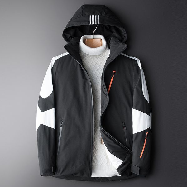 90% white duck down men's winter windreaker jacket hooded down coat man thick warm puffer jacket, Black
90% white duck down men's winter windreaker jacket hooded down coat man thick warm puffer jacket, Black