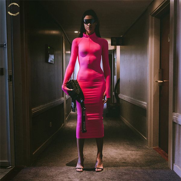 neon autumn color long dress fall women skinny zipper front long sleeve bandage dress party vestidos female designer clothes, Black;gray
neon autumn color long dress fall women skinny zipper front long sleeve bandage dress party vestidos female designer clothes, Black;gray