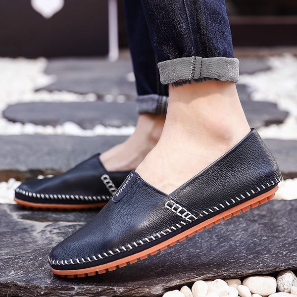 split leather men loafers peas lazy shoes office business shoes male moccasins man walking driving plus size 38-47
split leather men loafers peas lazy shoes office business shoes male moccasins man walking driving plus size 38-47