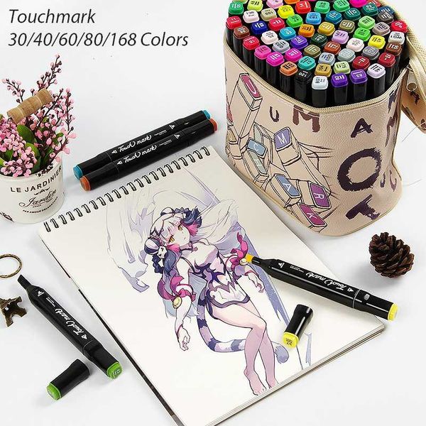 168 colors touchmark sketch art markers brush set dual headed oily alcohol manga animation design drawing painting art supplies
168 colors touchmark sketch art markers brush set dual headed oily alcohol manga animation design drawing painting art supplies