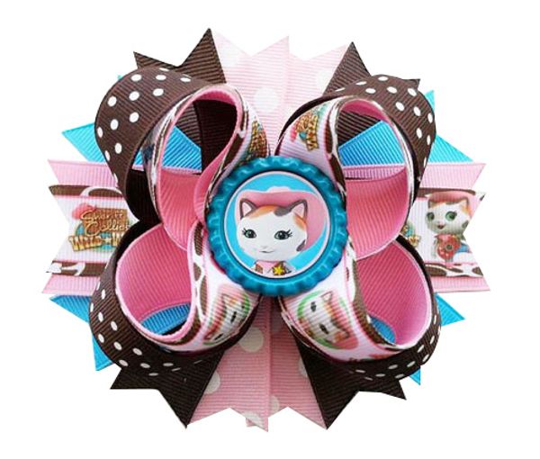 5pcs sheriff hair bow the character girl hair bows cow bow inspired bows, Slivery;white 
5pcs sheriff hair bow the character girl hair bows cow bow inspired bows, Slivery;white