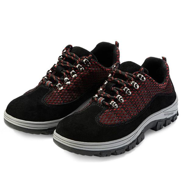 large size men's casual breathable steel toe cover working safety shoes outdoors construction site worker security boots protect, Black
large size men's casual breathable steel toe cover working safety shoes outdoors construction site worker security boots protect, Black