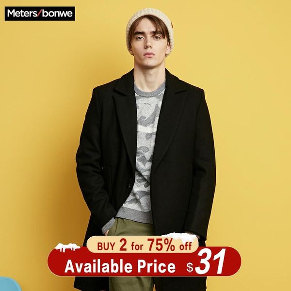 metersbonwe winter woolen jacket men's high-quality wool coat casual business wool coat men's trench, Black
metersbonwe winter woolen jacket men's high-quality wool coat casual business wool coat men's trench, Black