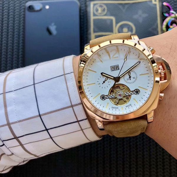 luxury fashion mens watches brand designer mechanical automatic watch all dials work genuine leather strap wristwatches for men christmas gi, Slivery;brown
luxury fashion mens watches brand designer mechanical automatic watch all dials work genuine leather strap wristwatches for men christmas gi, Slivery;brown