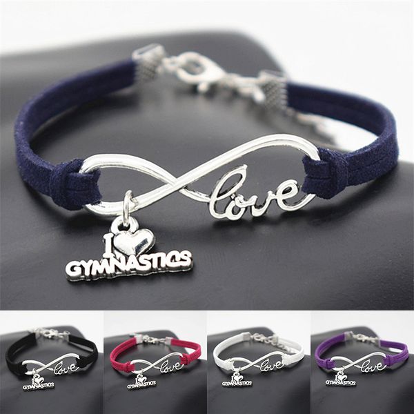 10pcs/lot wholesale i heart gymnastics gym sports infinity love charm bracelets for women men girl boy jewelry gifts, Golden;silver
10pcs/lot wholesale i heart gymnastics gym sports infinity love charm bracelets for women men girl boy jewelry gifts, Golden;silver