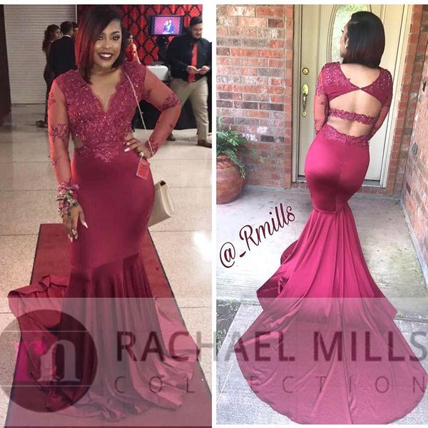 Modest Burgundy Prom Dresses Plus Size 2019 Long Sleeves Arabic Evening Dresses Open Back Women Formal Party Gowns
Modest Burgundy Prom Dresses Plus Size 2019 Long Sleeves Arabic Evening Dresses Open Back Women Formal Party Gowns