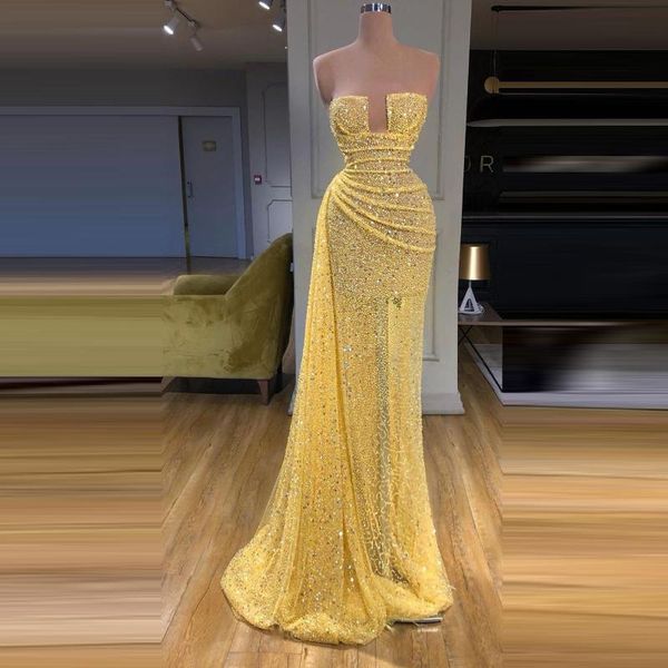 2020 yellow sequins prom dresses strapless illusion women formal event evening prom girls gala party long gowns, White;black
2020 yellow sequins prom dresses strapless illusion women formal event evening prom girls gala party long gowns, White;black