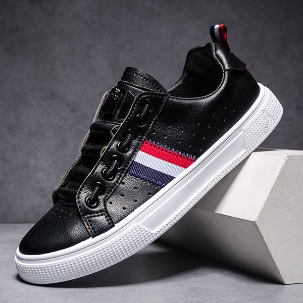 2020 men young casual shoes white mens pu leather footwear men shoes comfortable casual mens, Black
2020 men young casual shoes white mens pu leather footwear men shoes comfortable casual mens, Black