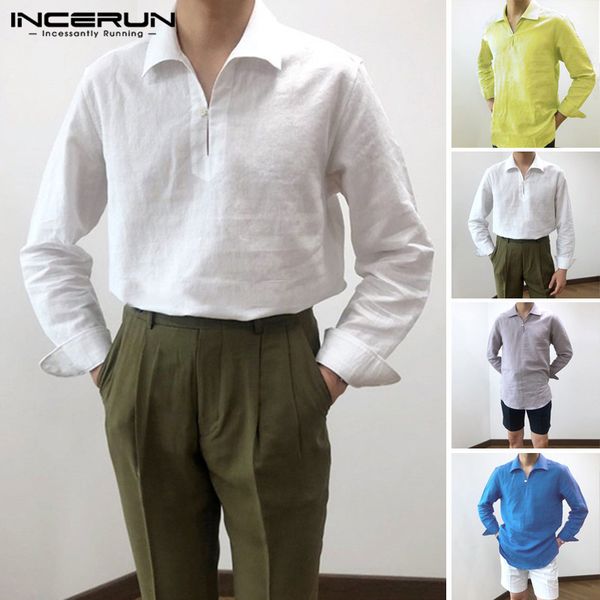 incerun spring men shirt long sleeve button lapel neck cotton camisa loose solid color harajuku fashion brand shirts plus size, White;black
incerun spring men shirt long sleeve button lapel neck cotton camisa loose solid color harajuku fashion brand shirts plus size, White;black