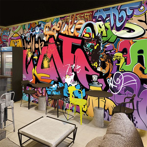 large mural bar corridor background wallpaper cafe street art graffiti 3d bedroom wallpaper mural