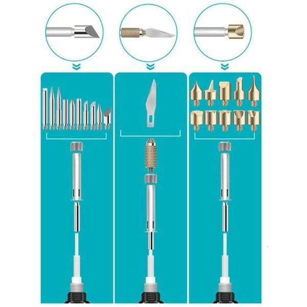 1/28 / 33pcs temperature regulated electric soldering burning tool carving wood pen set pyrography iron kit engraving o9r5
1/28 / 33pcs temperature regulated electric soldering burning tool carving wood pen set pyrography iron kit engraving o9r5