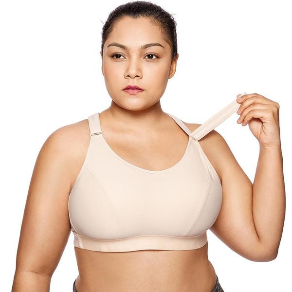 la isla women's front adjustable wirehigh impact full support plus size sports bra, White;black
la isla women's front adjustable wirehigh impact full support plus size sports bra, White;black