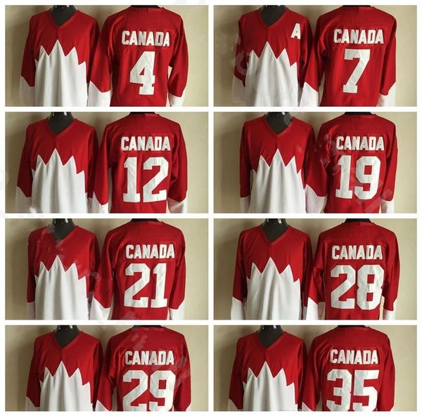 1972 team canada vintage ice hockey 7 phil esposito jersey 19 paul henderson 28 bobby clarke 35 tony esposito bobby orr yvan cournoyer, Black;red
1972 team canada vintage ice hockey 7 phil esposito jersey 19 paul henderson 28 bobby clarke 35 tony esposito bobby orr yvan cournoyer, Black;red