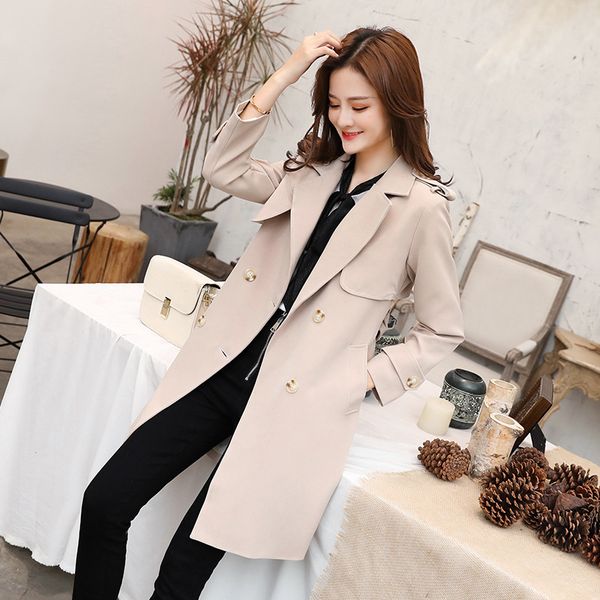 plus size office lady designer women spring long trench coat 2018 slim full sleeve european windbreaker solid autum streetwear, Tan;black
plus size office lady designer women spring long trench coat 2018 slim full sleeve european windbreaker solid autum streetwear, Tan;black