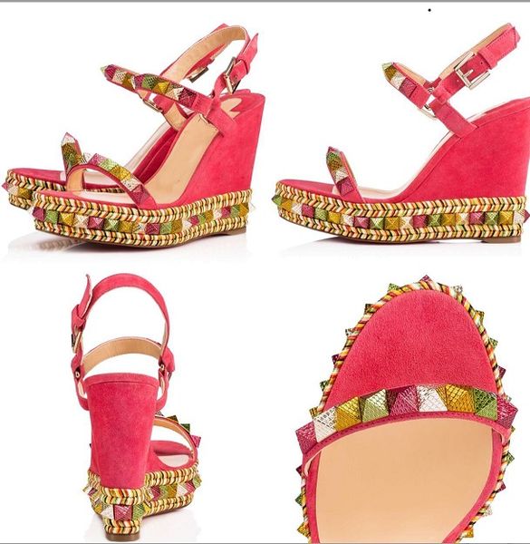 luxury name brand shoes women wedding dress sandals red bottom wedge rivet high heels ladies ankle strap genuine leather gladiator sandals, Black
luxury name brand shoes women wedding dress sandals red bottom wedge rivet high heels ladies ankle strap genuine leather gladiator sandals, Black