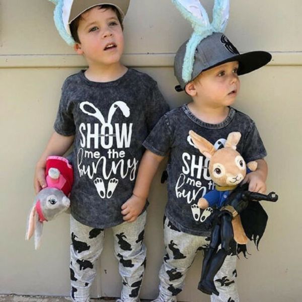 2019 summer new cute kid baby boy easter cotton clothes t-shirt +long leggings outfit set, White
2019 summer new cute kid baby boy easter cotton clothes t-shirt +long leggings outfit set, White