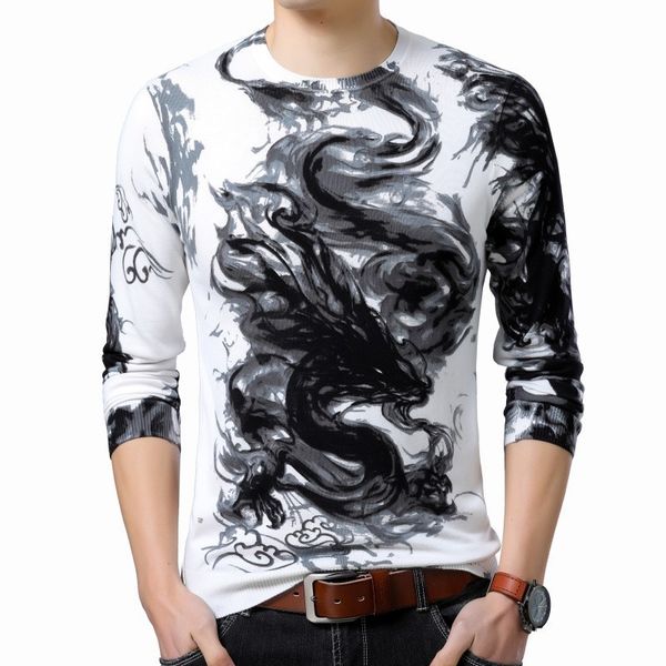 chinese painting sweater fashion pullover erkek kazak animal printed sweater men slim fit pull homme chompas hombre 2019 clothes, White;black
chinese painting sweater fashion pullover erkek kazak animal printed sweater men slim fit pull homme chompas hombre 2019 clothes, White;black