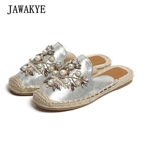 summer casual flat jeweled slippers women straw soles girls mules flat heel pearl flower flip flop outdoor slid summer sandals, Black
summer casual flat jeweled slippers women straw soles girls mules flat heel pearl flower flip flop outdoor slid summer sandals, Black