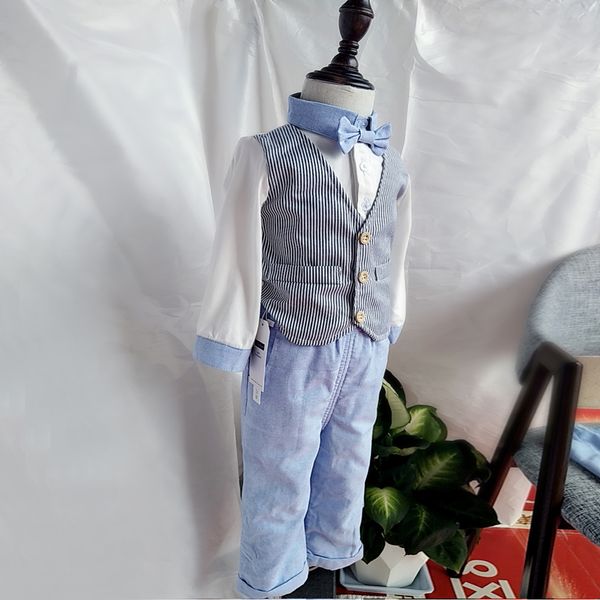 2019 new 2pcs infant baby boys clothing vest romper pants gentleman xmas outfits boy birthday festival sets for baby boys, White
2019 new 2pcs infant baby boys clothing vest romper pants gentleman xmas outfits boy birthday festival sets for baby boys, White