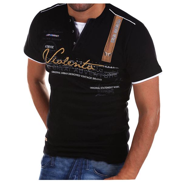 fashion men's t shirt casual letter button personality tee shirt casual short sleeve t-shirt streetwear camisetas hombre, White;black
fashion men's t shirt casual letter button personality tee shirt casual short sleeve t-shirt streetwear camisetas hombre, White;black