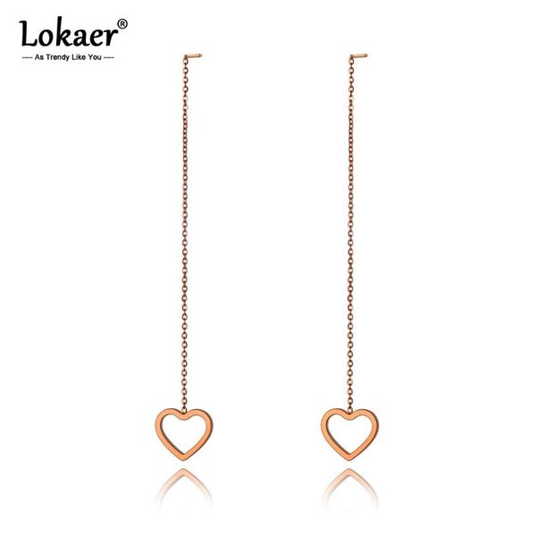 lokaer trendy titanium stainless steel love heart tassel earrings for women girls creative chain dangle earring jewelry e19297, Silver
lokaer trendy titanium stainless steel love heart tassel earrings for women girls creative chain dangle earring jewelry e19297, Silver