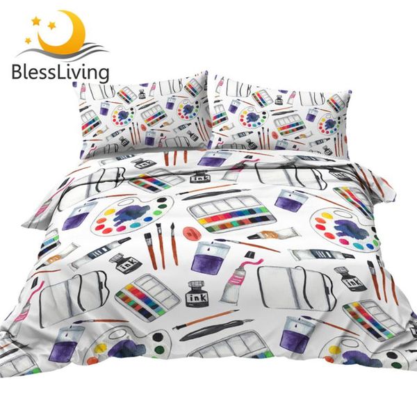 blessliving art supplies bedding set watercolor duvet cover paints palette bed set king brushes ink bedclothes bedroom decor
blessliving art supplies bedding set watercolor duvet cover paints palette bed set king brushes ink bedclothes bedroom decor
