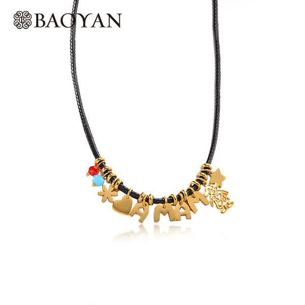clearnance-sale baoyan fashion necklaces 2019 bead rope chain letter necklace women stainless steel gold heart clown pendant, Silver
clearnance-sale baoyan fashion necklaces 2019 bead rope chain letter necklace women stainless steel gold heart clown pendant, Silver