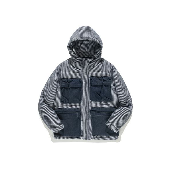 19 winter new striped cotton suit japanese original tide brand hit color three-dimensional large pocket young cotton suit man, Black
19 winter new striped cotton suit japanese original tide brand hit color three-dimensional large pocket young cotton suit man, Black