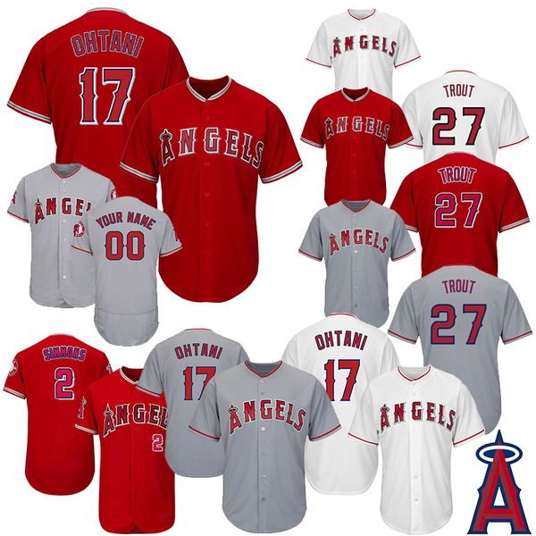 Men's Los Angeles Baseball Jersey Angels 27 Mike Trout 17 Shohei Ohtani 56 Kole Calhoun 2 Andrelton Simmons Jerseys Size S-4XL
Men's Los Angeles Baseball Jersey Angels 27 Mike Trout 17 Shohei Ohtani 56 Kole Calhoun 2 Andrelton Simmons Jerseys Size S-4XL