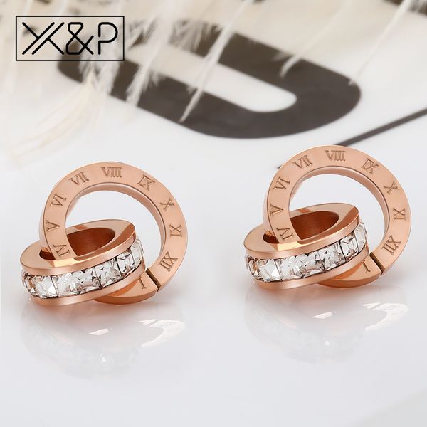 x&p fashion personality rhinestone gold silver stud earrings for women girl classic roman numeral crystal earring jewelry gift, Golden;silver
x&p fashion personality rhinestone gold silver stud earrings for women girl classic roman numeral crystal earring jewelry gift, Golden;silver