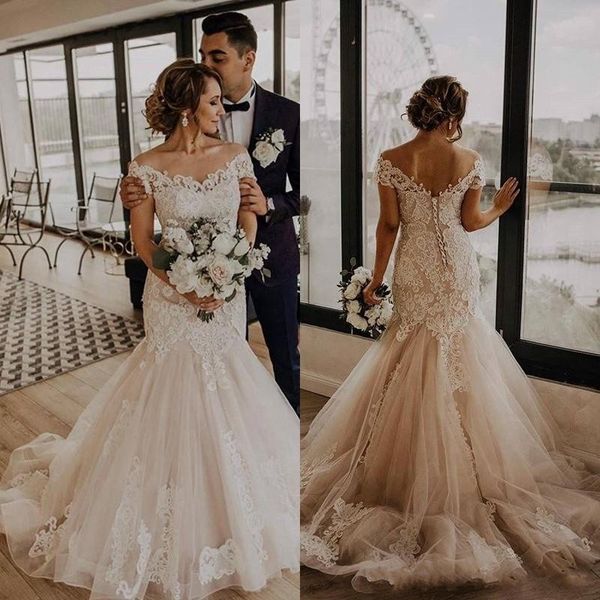 romantic mermaid wedding dresses 2020 off shoulder sweetheart tulle wedding gowns backless bride dress lace bridal gowns, White
romantic mermaid wedding dresses 2020 off shoulder sweetheart tulle wedding gowns backless bride dress lace bridal gowns, White