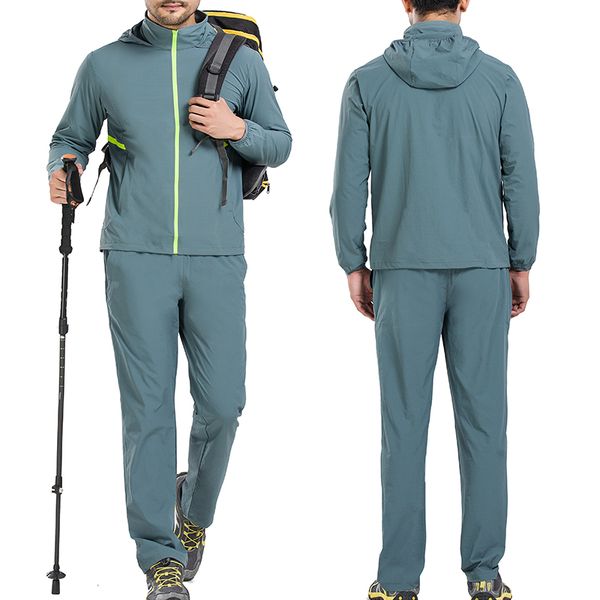 men's working suit hooded outdoor quick dry sun protection jacket breathable wicking long pants cycling fishing sport workwear men sets, Blue;black
men's working suit hooded outdoor quick dry sun protection jacket breathable wicking long pants cycling fishing sport workwear men sets, Blue;black