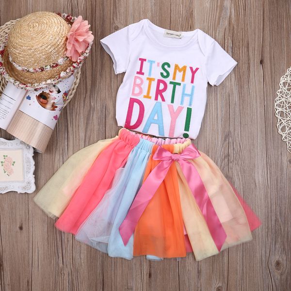 2019 baby girls rainbow tulle skirt outfits suits infant kids 2pcs suit set(color letter tshirt+ruffle skirt) easter suits boutique clothes, White
2019 baby girls rainbow tulle skirt outfits suits infant kids 2pcs suit set(color letter tshirt+ruffle skirt) easter suits boutique clothes, White