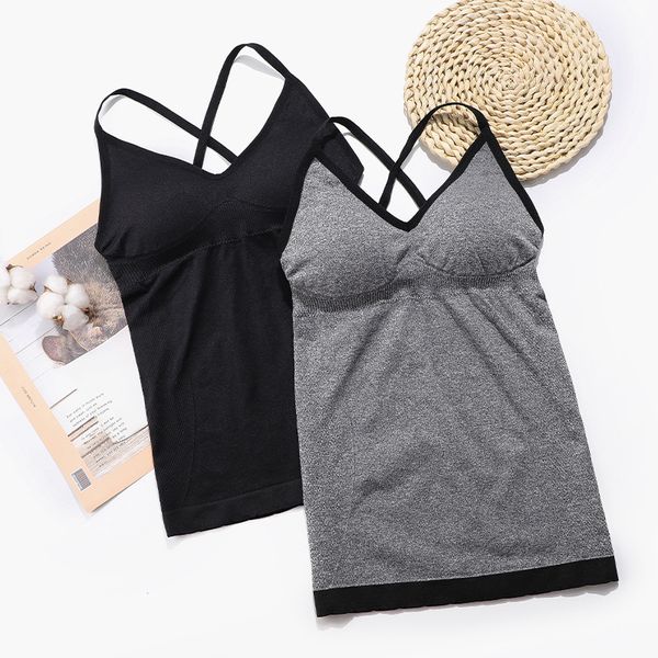 8823 beauty suspender strap chest pad girl's slim fit camisole non-steel ring push up base anti-exposure wrap-around underwear, Black;white