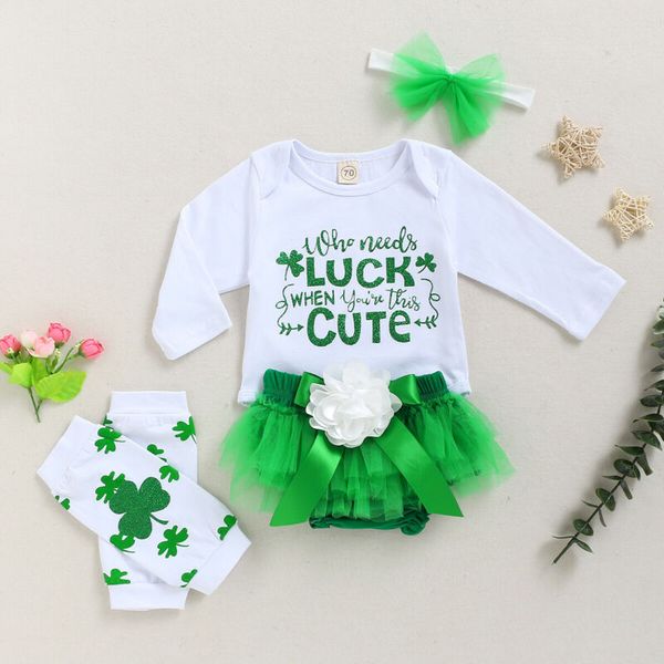 newborn baby girl st. patrick's day outfits clover romper bodysuit tutu skirt shorts headband clothes set, Blue
newborn baby girl st. patrick's day outfits clover romper bodysuit tutu skirt shorts headband clothes set, Blue